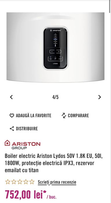 Boiler Ariston 50 l