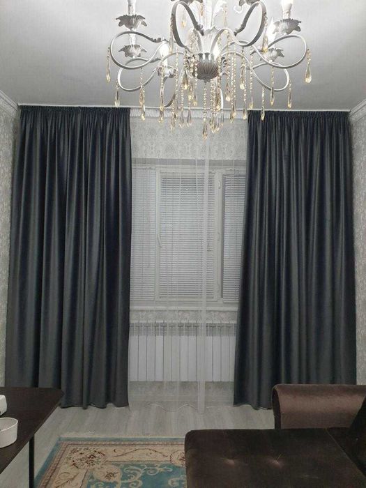 Графитовый серый шторы 5 метров