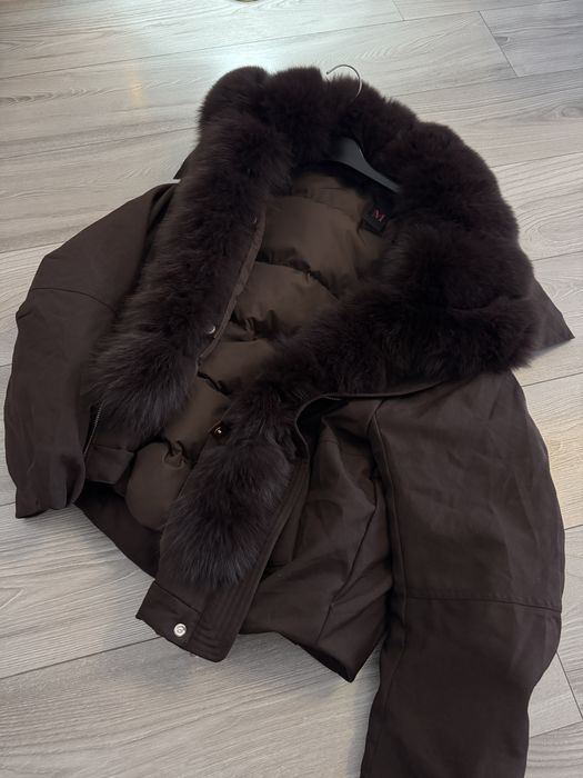 Geaca blana naturala 100% si umplutura din puf de gasca