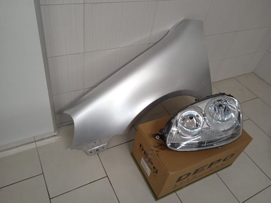 Pachet Aripa + Far Stanga VW Golf 5 V 2004-2008 LA7W Gri