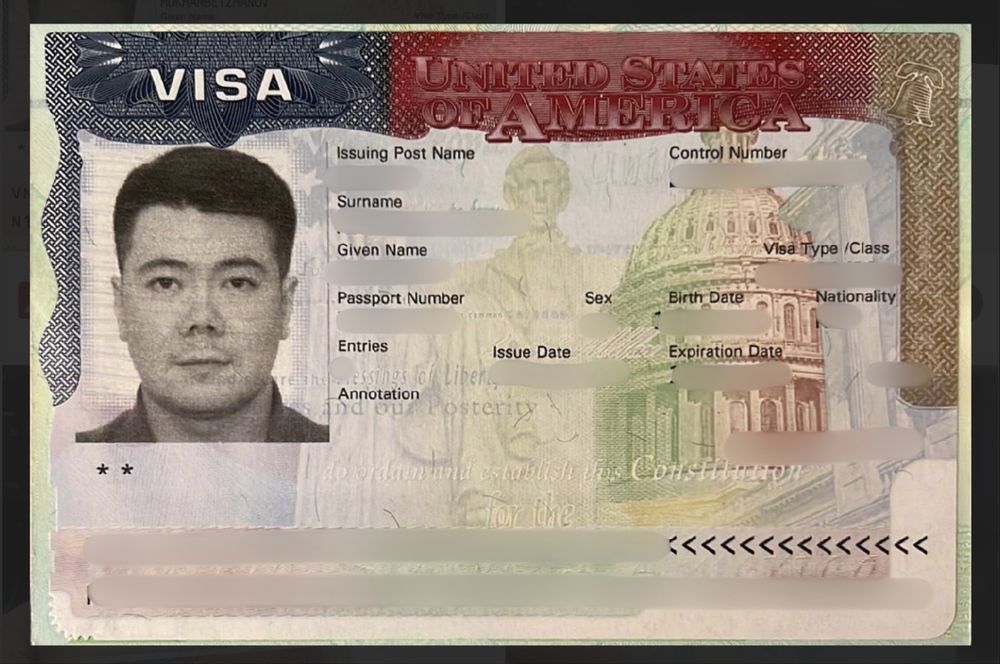 Виза США В1 В2 , F1