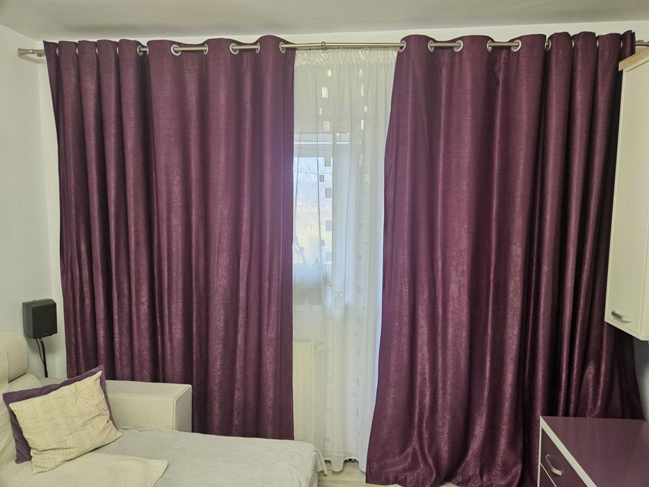 Draperie+perdea + suporturi prindere
