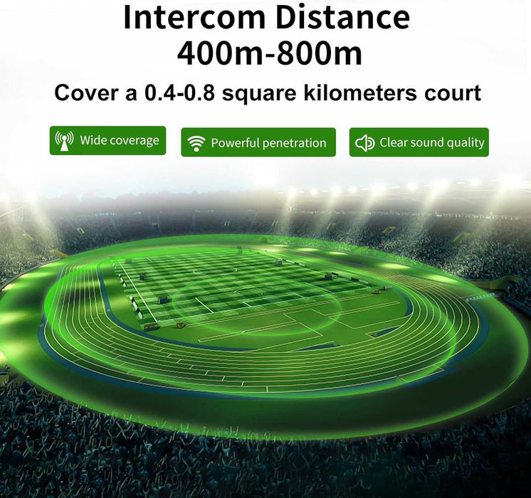 EJEAS F6 Професионална футболна интерком Bluetooth система MESH