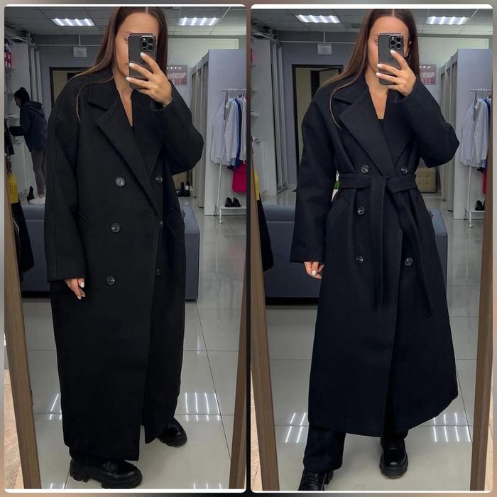 Пальто чёрное 42-48