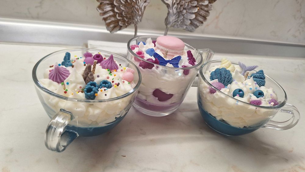 Соеви свещи. Ръчно направени.