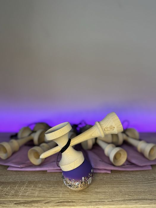 Kendama Miguel Purple Ash Tama with Maple Ken Erratic Squirrel