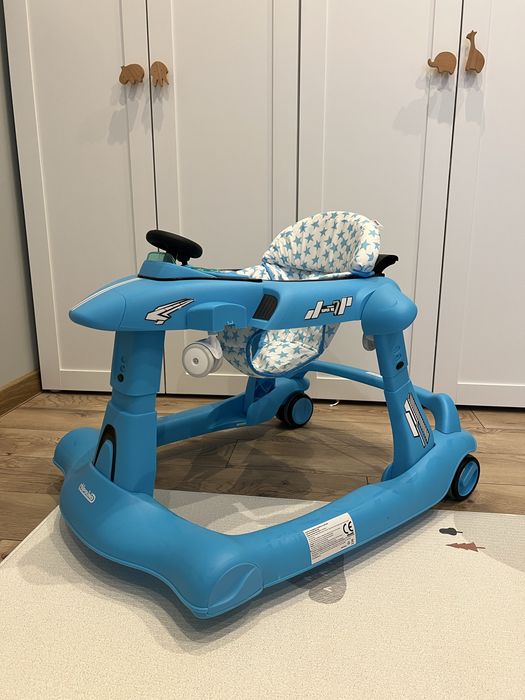 Детска проходилка 3 в 1 Chipolino - Самолетче, синя