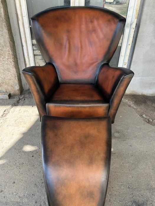 Fotoliu Art Deco,cu footstool!