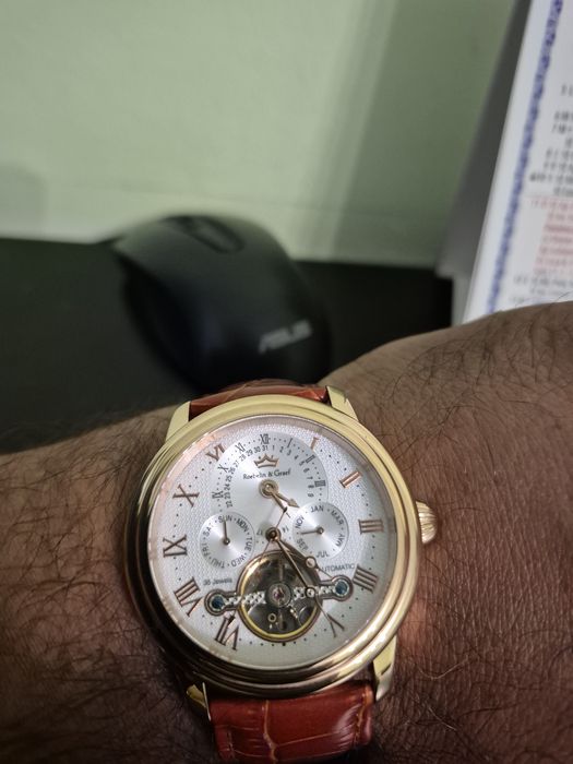 Vand Ceas barbatesc automatic RUEBELIN &GRAEF dual taim ,nou,nefolisit