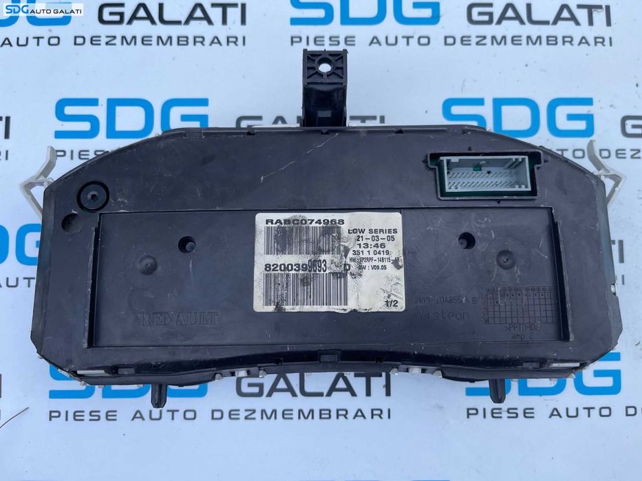 Ceas Ceasuri Cluster Instrumente Bord Renault Megane 2 1.5 1.9 DCI 2002 - 2008 Cod 8200399693D 8200399693 [2866]