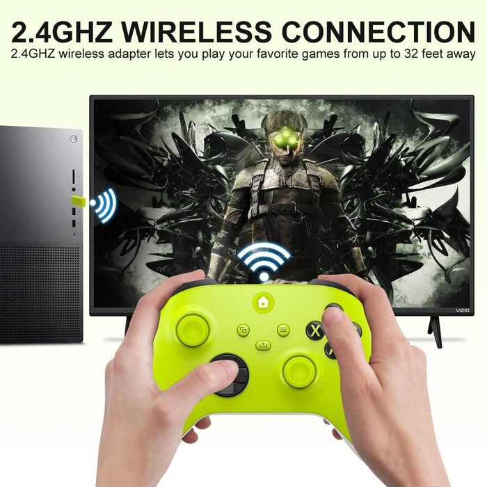 Безжичен Xbox контролер 2.4 GHz – жълт