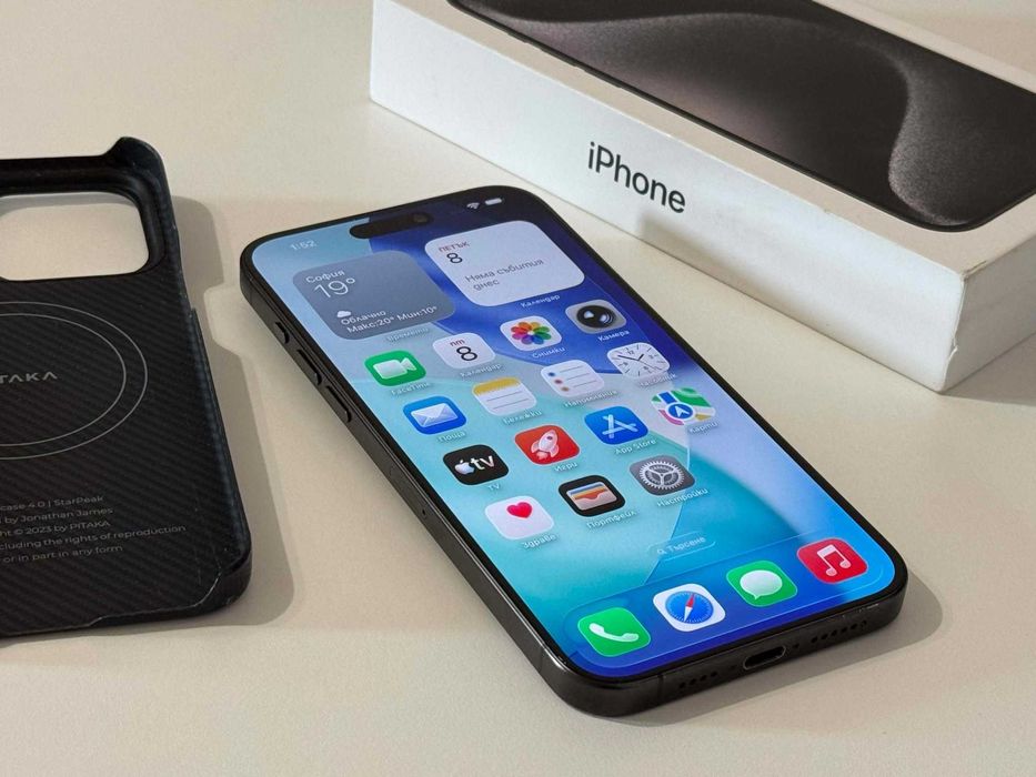 Бартер! iPhone 15 Pro Max Black Titanium (Черен) 88% Батерия!