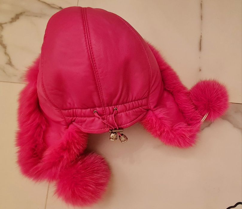 Reducere 220-180 Caciula vulpe polara si piele naturala