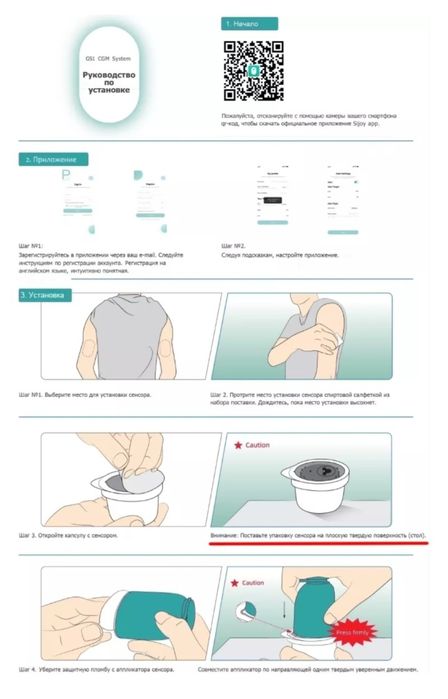 Датчик измерения уровня глюкозы Sibionics