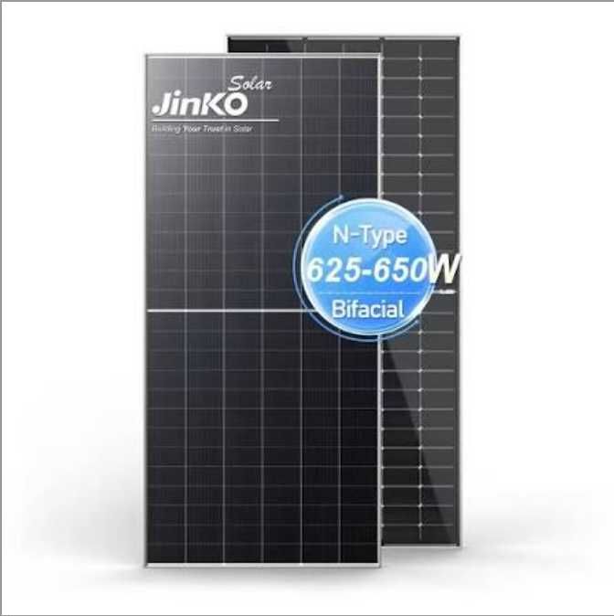 Солнечные панели  Jinko 625Вт, 650Вт все виды