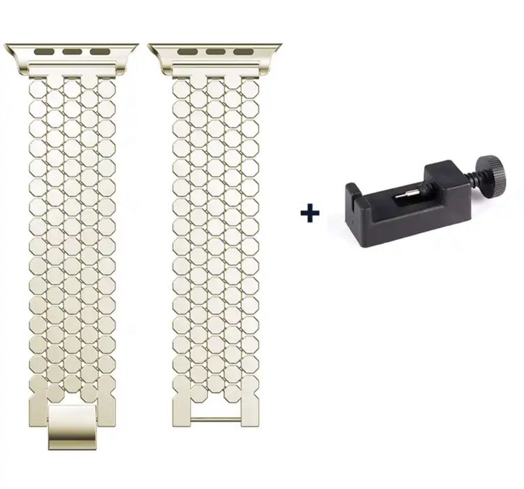 Curea Husa Metalia Clips Ceas Compatibila Apple Watch Iphone