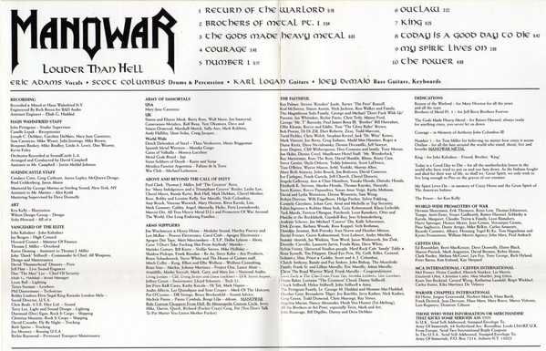 CD Manowar - Louder Than Hell 1996