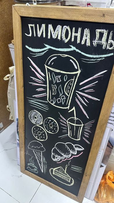 Материалы для кофейни Меловая доска