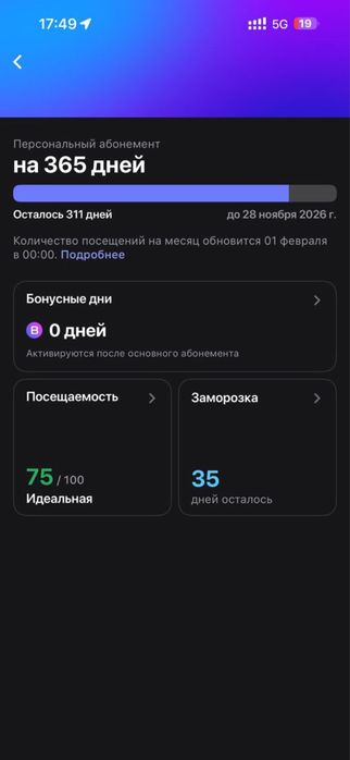 Абонемент уанфит