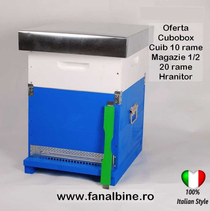 Vand stupi albine+ magazie completi cu rame, hranitor, gratie hanneman