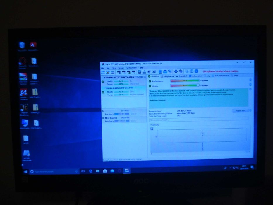 monitor aoc e950swn 18.5" led 18w 1366x768 cablu vga + alimentare
