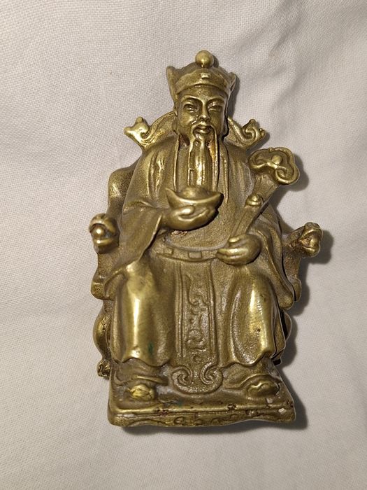 Стара Буда бронзова фигура пластика-- Бог на изобилието