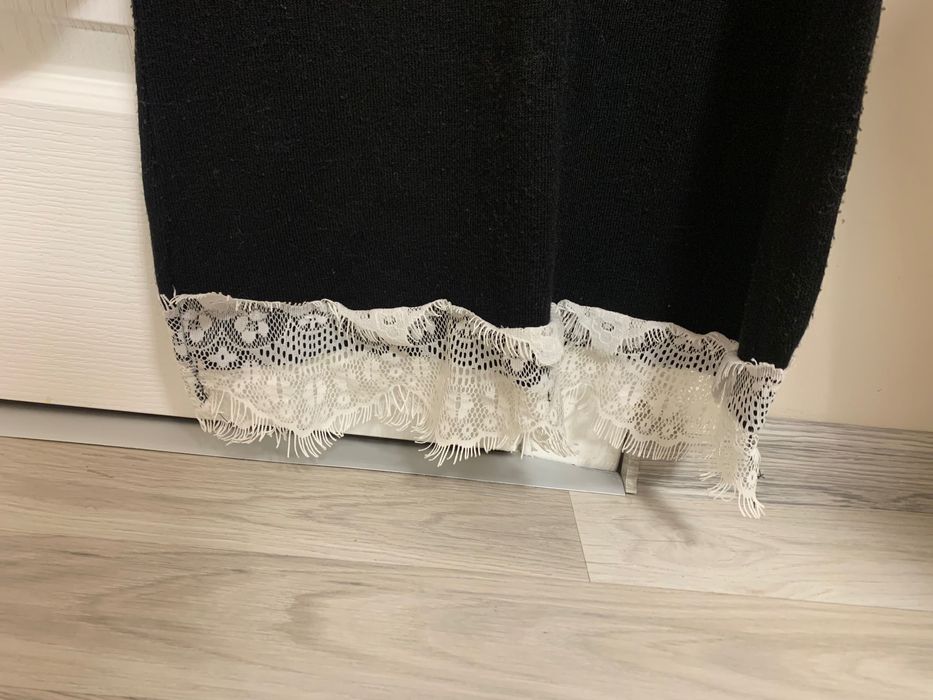 Черна плетена рокля