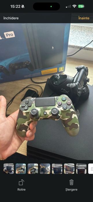 Play Station 4 pro 1 TB + 8 jocuri + statie de incarcare