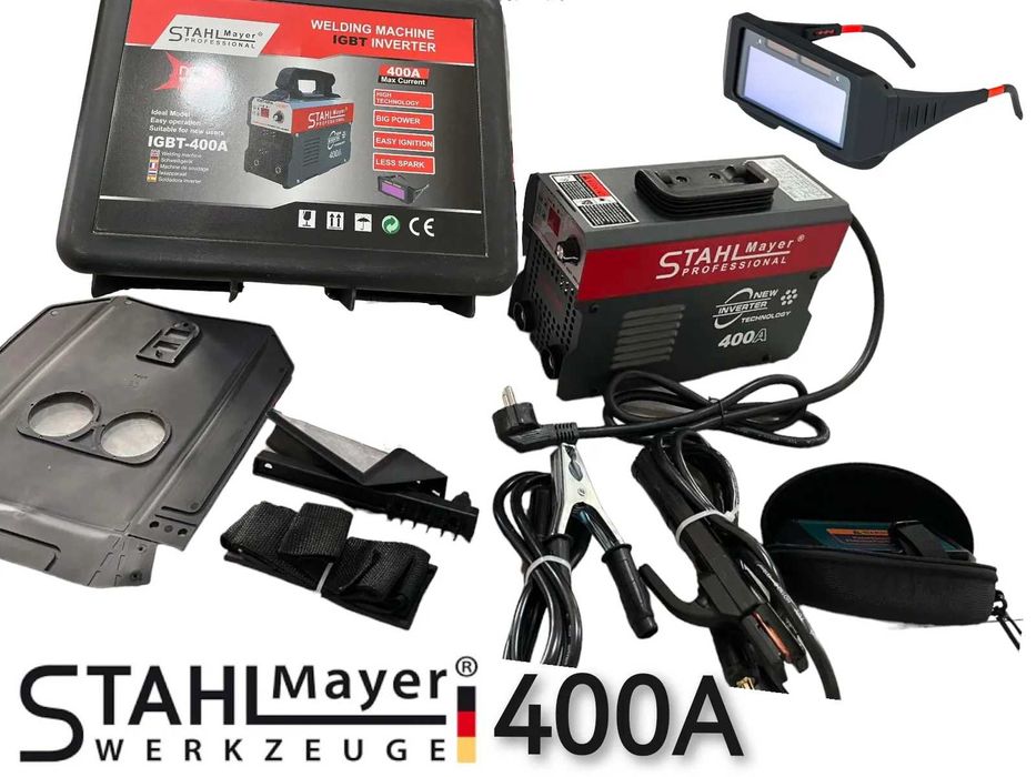 Инверторен електрожен 400A + очила за заваряване STAHLMAYER