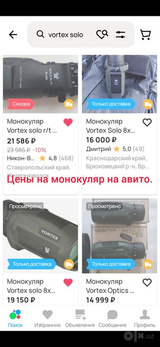 Монокуляр VORTEX SOLO 10×36  USA.