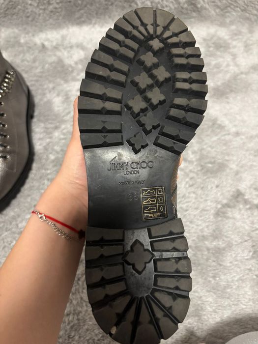 Jimmy Choo ghete combat cristale piele metalizată, ca noi