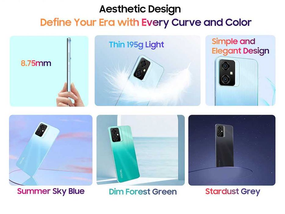 OSCAL Tiger 10 16GB RAM 256GB ROM, 6.6 инчов 90Hz екран, 50MP камера