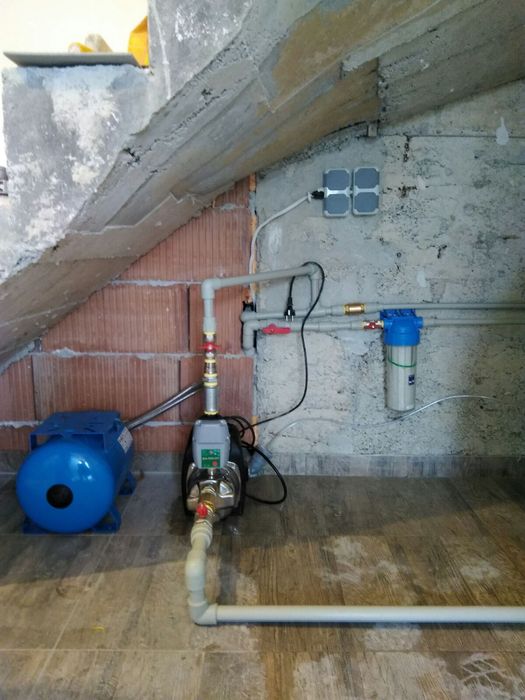 Изграждане на хидрофорни и поливни системи; хидрофор