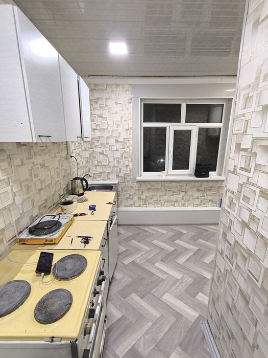 Спутник. Квартира в деревянном доме. 1 ком с ремонтом. 2/2. Акфа рамы