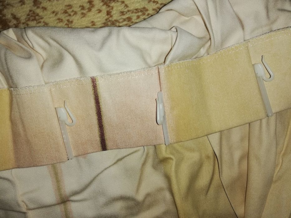 Плътни завеси, 5 броя пердета с преливащи цветове и цветя