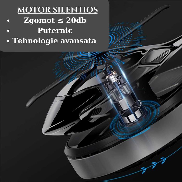 Odorizant Auto Cu Incarcare Solara, Baza Antiderapanta, Ulei Esential