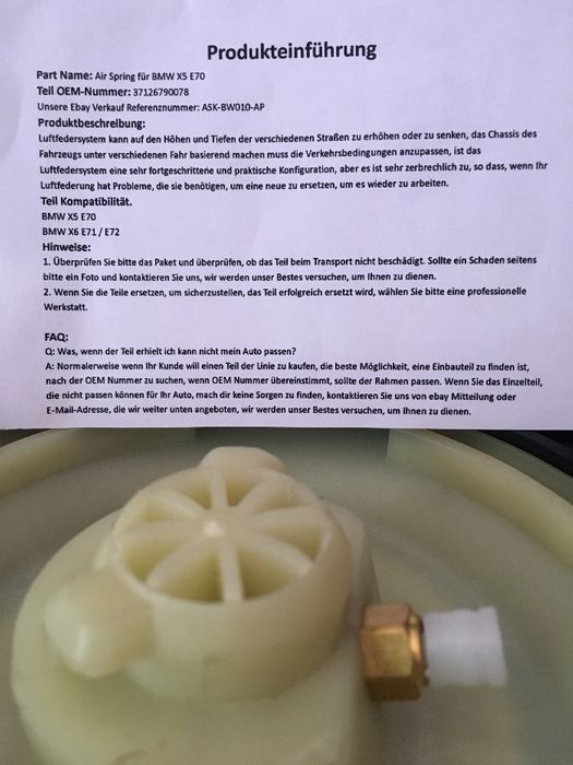 Perne aer spate, set, BMW F11- Xd, NOU, Premium, 1 AN GARANTIE