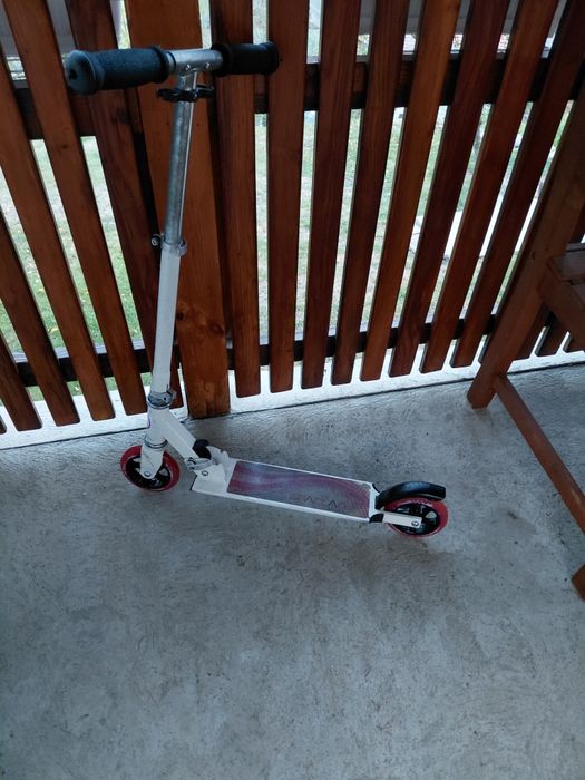 Тротинетка Spartan, За момиче, Сгъваема, ABEC 7, 125 мм, до 80 кг, Бял