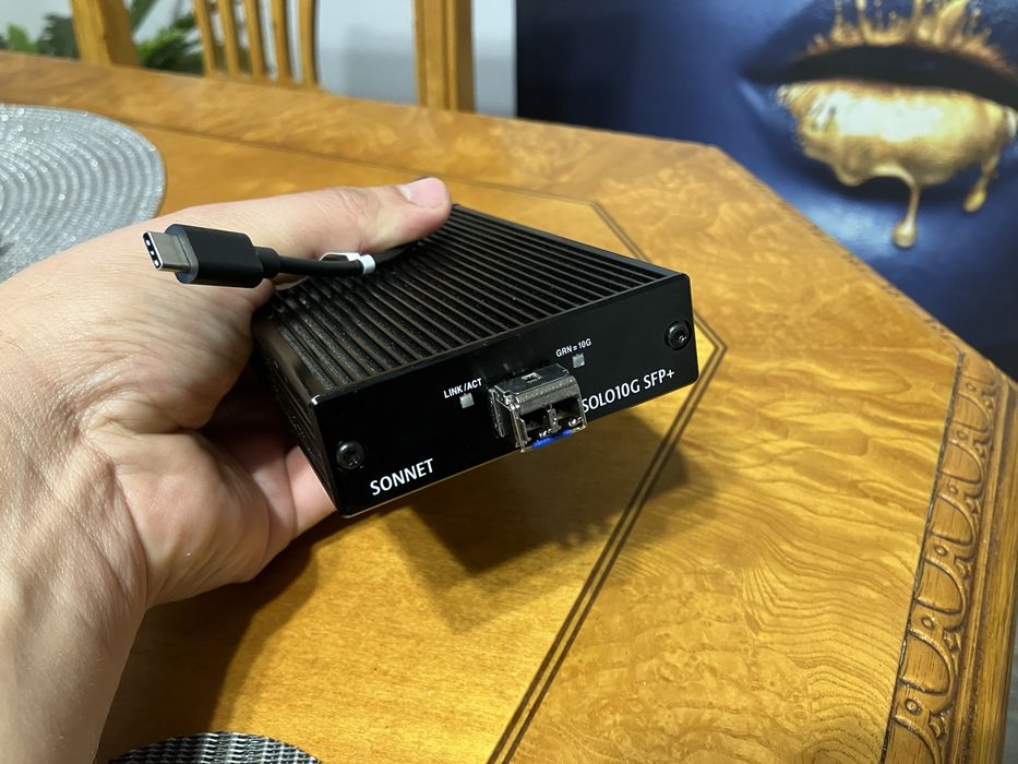 Adaptor Ethernet Sonnet SOLO10G SFP+ Thunderbolt + Modul Fibra Optica