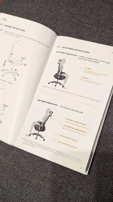 Scaun ergonomic Colamy Atlas gri inchis, Nou la cutie