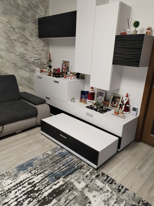 Comodă TV Staer alb-negru