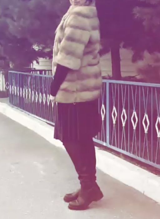 Шуба норковая орех полушубок