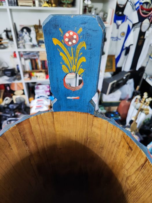 Стара дървена поставка кош Стойка за чадъри