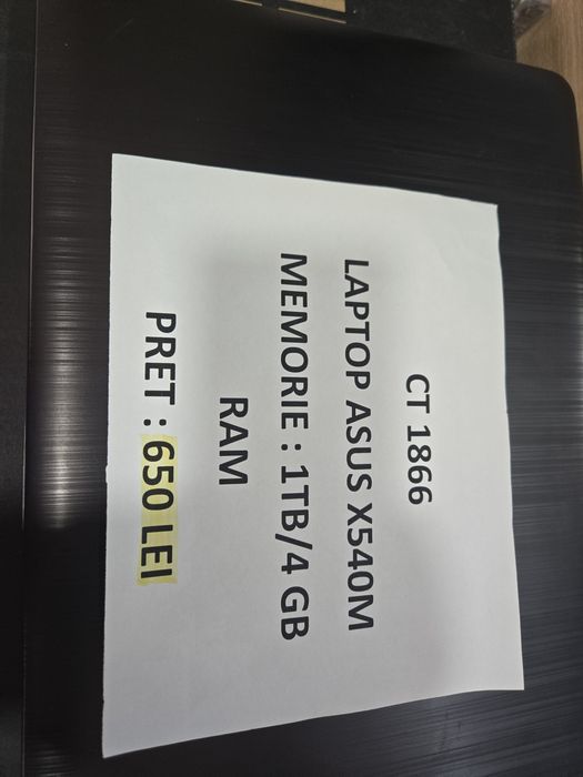 Laptop Asus X540M – 4GB RAM, 1TB HDD