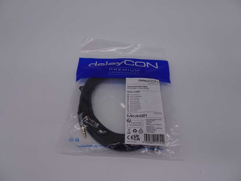 deleyCON Extensie adaptor cablu audio stereo hard