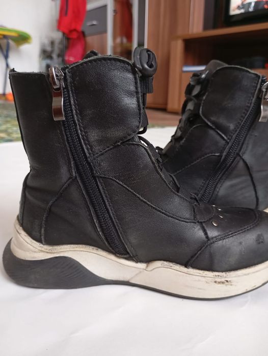 Сапоги для девочки, демисезонные, кожаные