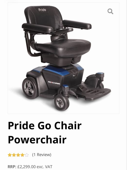 Scaun rulant electric Pride Go Chair portabil, aproape