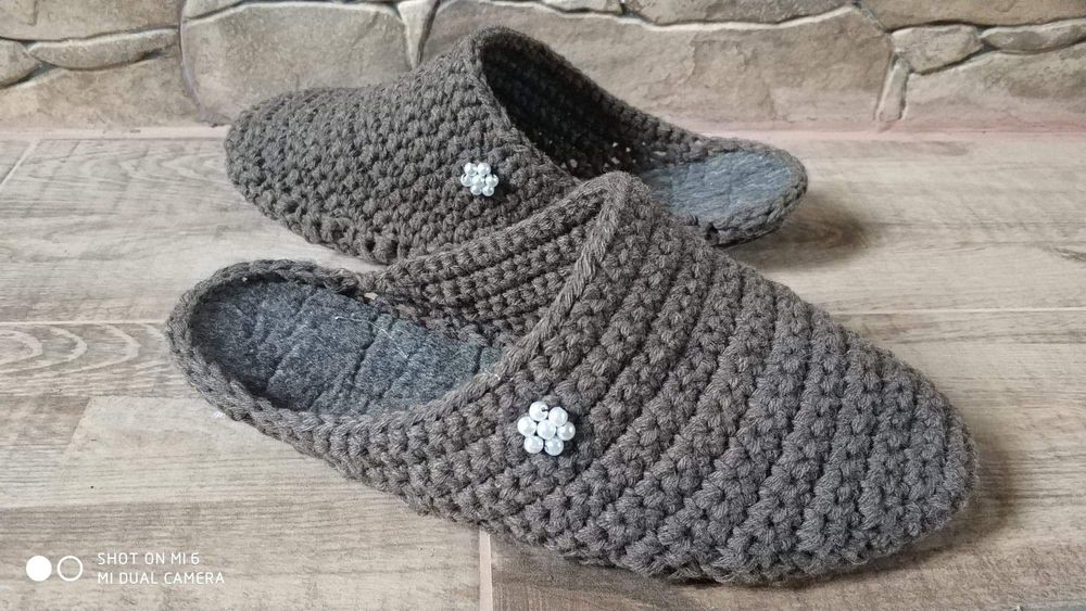 Papuci de casa crosetati