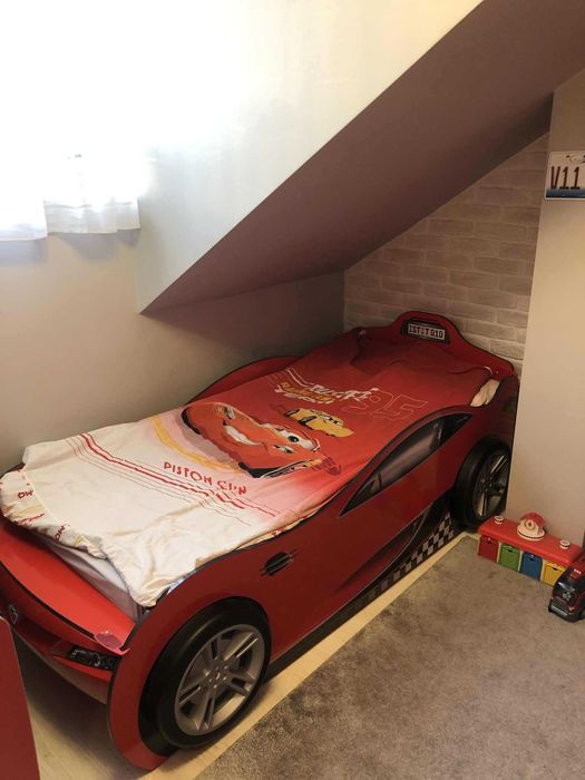 Обзавеждане за детска стая Cilek - легло кола, скрин, библиотека, стол