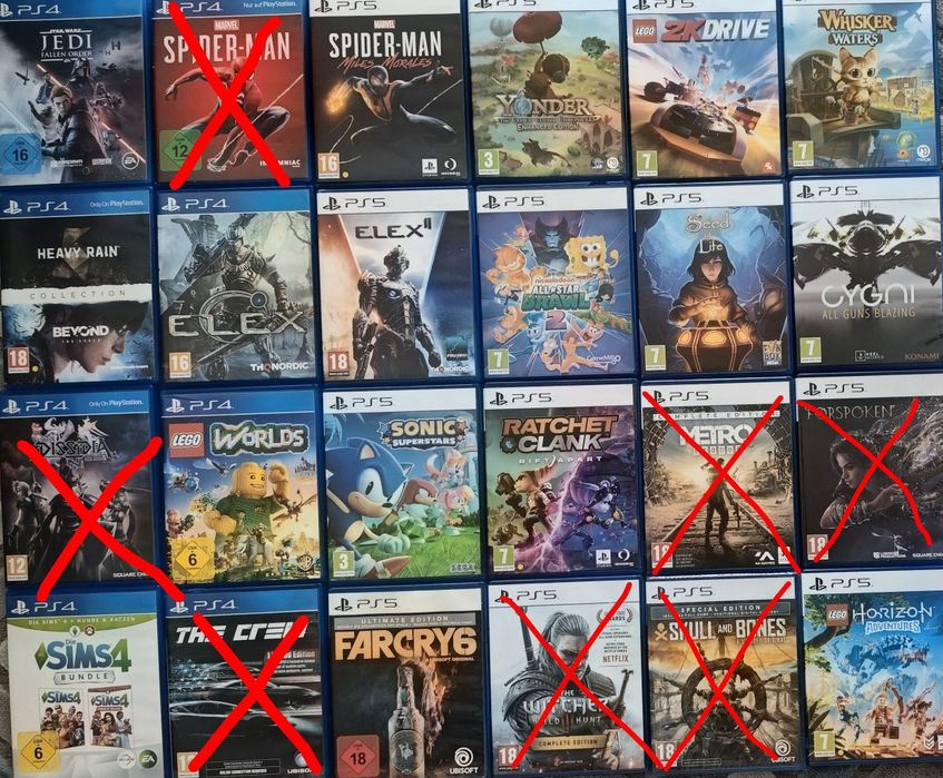 Set jocuri ps4 si ps5 colectie proprie